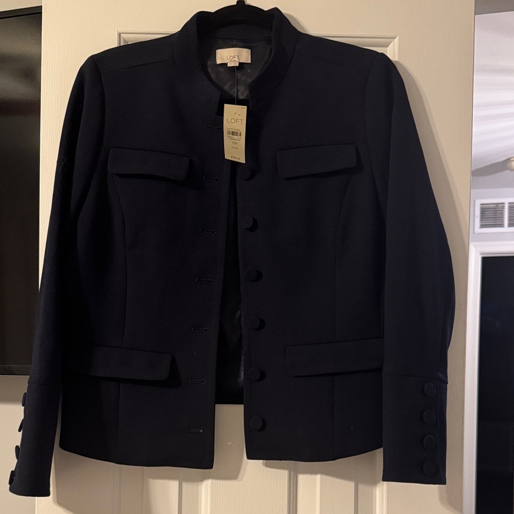 LOFT Navy Structured Jacket